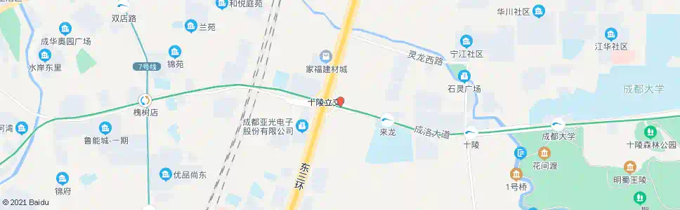 成都三环十陵立交北内侧_公交站地图_成都公交_妙搜公交查询2025