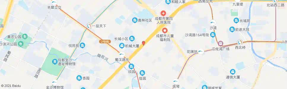 成都蜀汉路口北_公交站地图_成都公交_妙搜公交查询2025