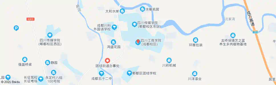 成都工商学院西区分院_公交站地图_成都公交_妙搜公交查询2025