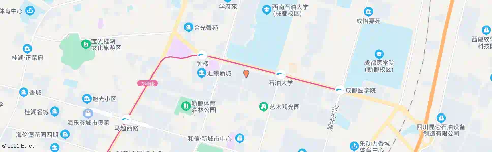 成都橄榄郡西门_公交站地图_成都公交_妙搜公交查询2025