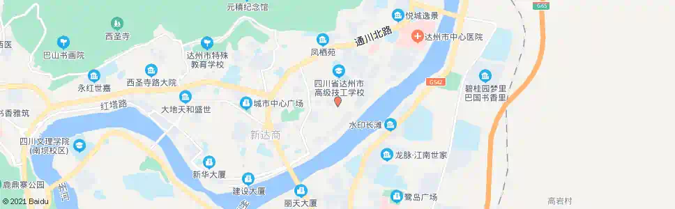 达州天府药业_公交站地图_达州公交_妙搜公交查询2025