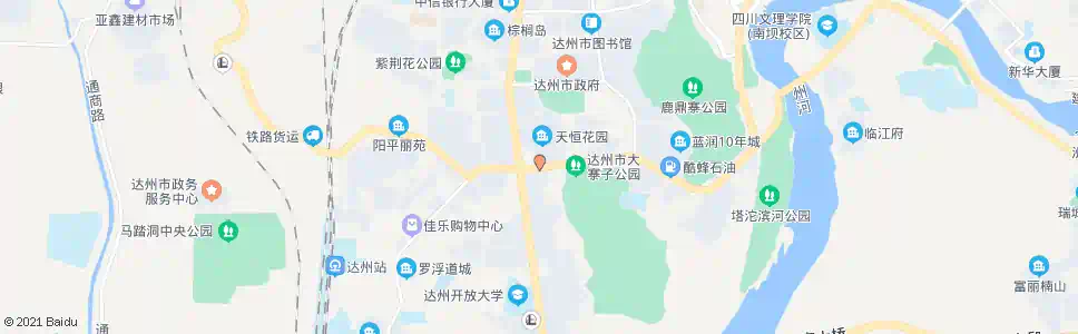 达州信德广场_公交站地图_达州公交_妙搜公交查询2025