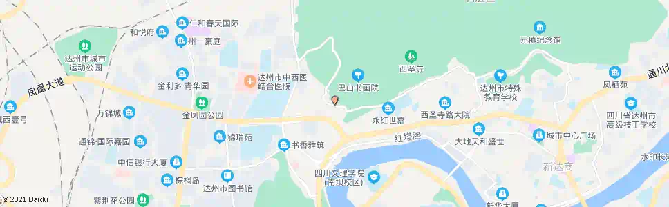 达州烈士陵园_公交站地图_达州公交_妙搜公交查询2025