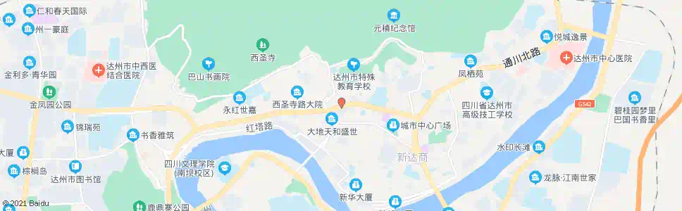 达州小红旗桥_公交站地图_达州公交_妙搜公交查询2025