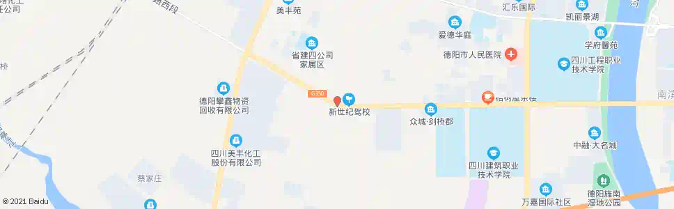 德阳新世纪驾校_公交站地图_德阳公交_妙搜公交查询2025