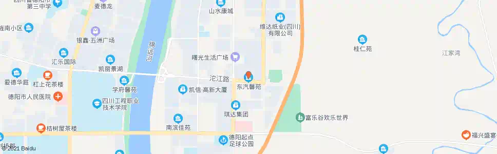 德阳东汽馨苑南门_公交站地图_德阳公交_妙搜公交查询2025