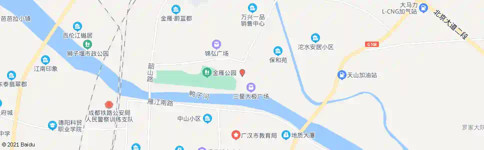 德阳金雁湖公园_公交站地图_德阳公交_妙搜公交查询2025