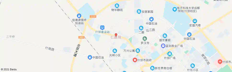 德阳三医院_公交站地图_德阳公交_妙搜公交查询2025