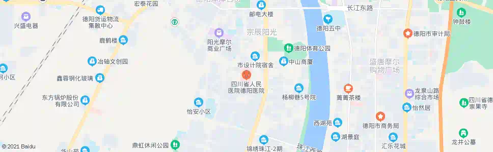 德阳四医院_公交站地图_德阳公交_妙搜公交查询2025