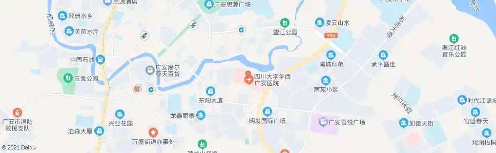 广安市人民医院(正门)_公交站地图_广安公交_妙搜公交查询2025
