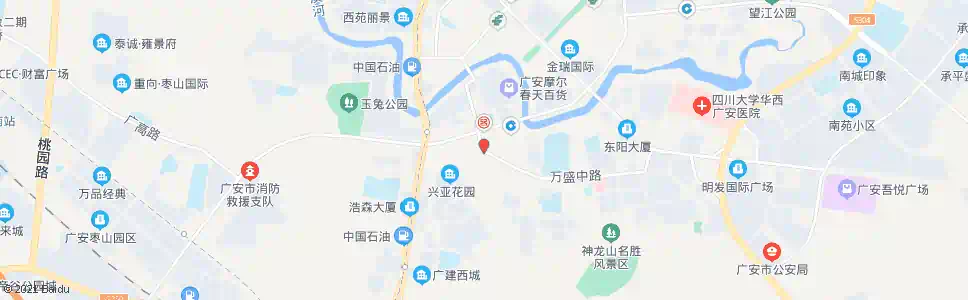 广安万盛一街_公交站地图_广安公交_妙搜公交查询2025
