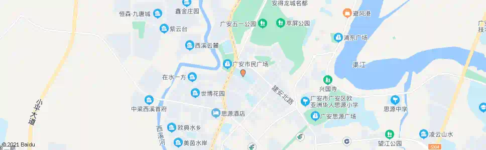 广安友谊中学实验学校_公交站地图_广安公交_妙搜公交查询2025