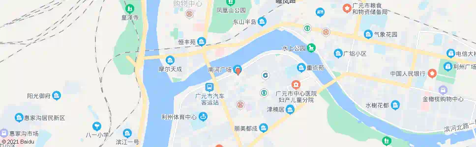 广元正信通讯市场(南河广场)_公交站地图_广元公交_妙搜公交查询2025