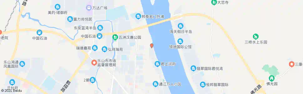 乐山滨江路北一段_公交站地图_乐山公交_妙搜公交查询2025