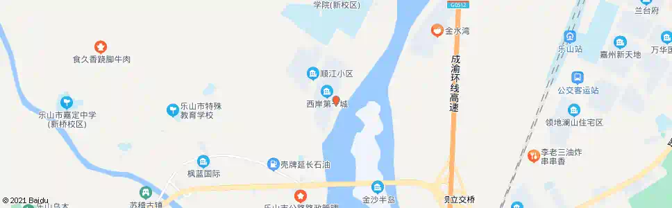 乐山西岸第一城_公交站地图_乐山公交_妙搜公交查询2025