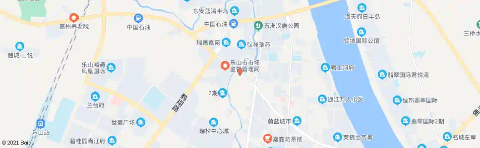 乐山王河园_公交站地图_乐山公交_妙搜公交查询2025