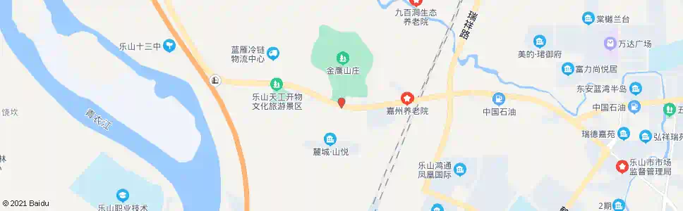 乐山金鹰山庄_公交站地图_乐山公交_妙搜公交查询2025