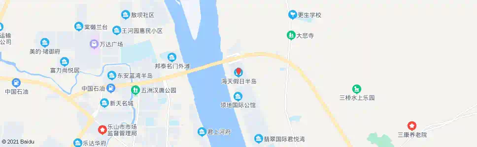 乐山海天假日半岛_公交站地图_乐山公交_妙搜公交查询2025