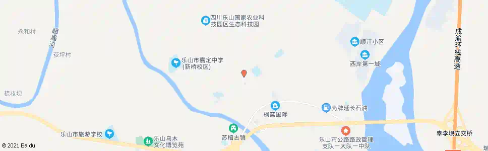 乐山苏稽邮局转盘_公交站地图_乐山公交_妙搜公交查询2025