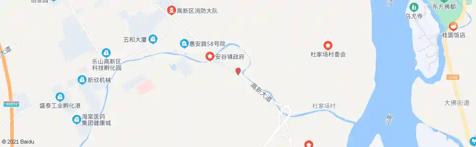 乐山进港大道一段_公交站地图_乐山公交_妙搜公交查询2025