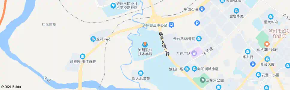 泸州泸职院(瓦窑坝路)_公交站地图_泸州公交_妙搜公交查询2025