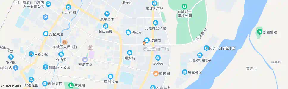 眉山红星路东延段_公交站地图_眉山公交_妙搜公交查询2025