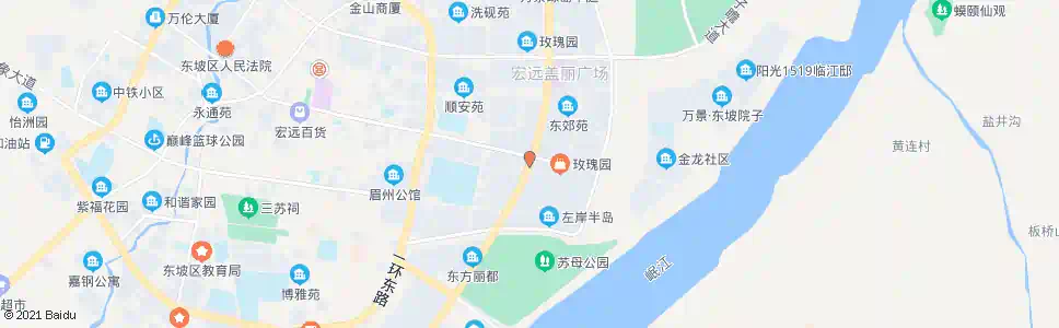 眉山环湖路东延段_公交站地图_眉山公交_妙搜公交查询2025