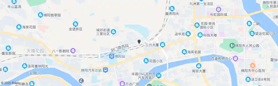 绵阳绵阳中学_公交站地图_绵阳公交_妙搜公交查询2025