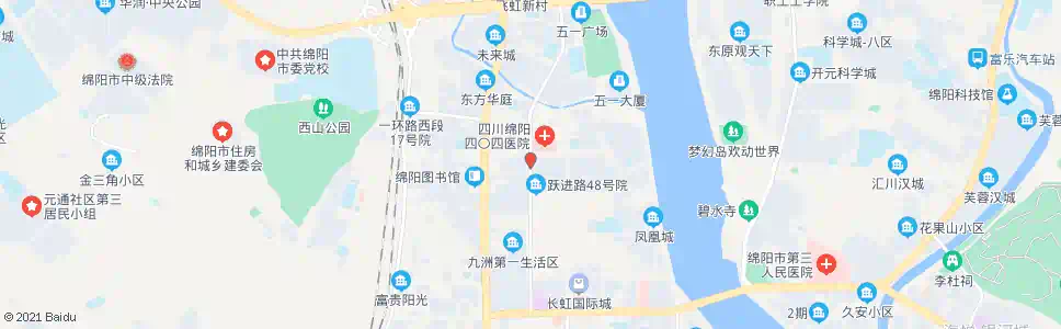 绵阳四零四医院_公交站地图_绵阳公交_妙搜公交查询2025