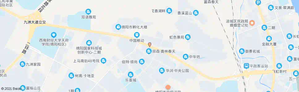 绵阳九州大道中段_公交站地图_绵阳公交_妙搜公交查询2025