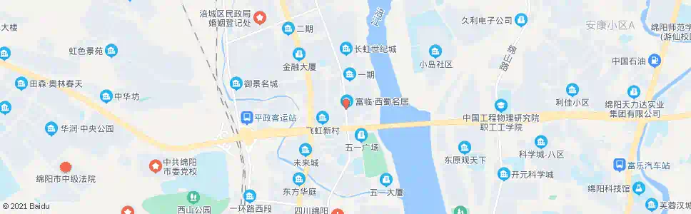 绵阳涪江二桥_公交站地图_绵阳公交_妙搜公交查询2025