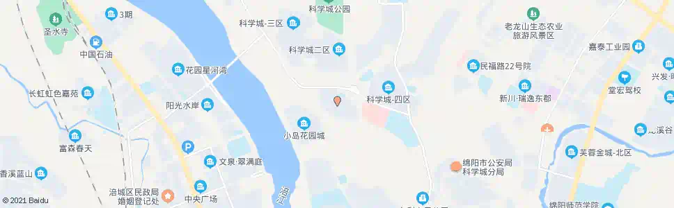 绵阳科学城五区_公交站地图_绵阳公交_妙搜公交查询2025