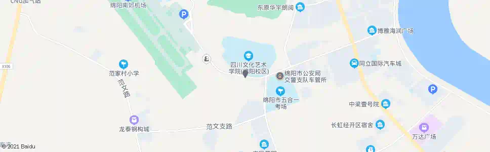 绵阳川音绵阳艺术学校_公交站地图_绵阳公交_妙搜公交查询2025