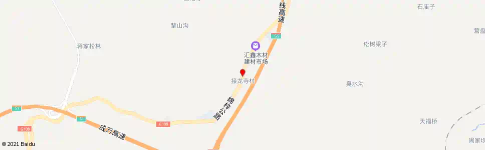 绵阳接龙寺_公交站地图_绵阳公交_妙搜公交查询2025