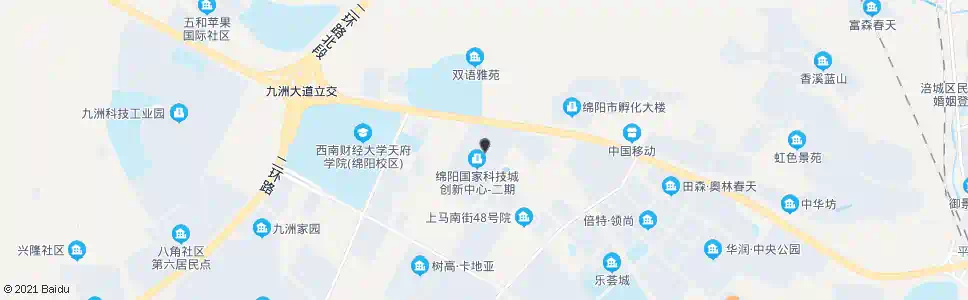 绵阳科创园孵化中心_公交站地图_绵阳公交_妙搜公交查询2025