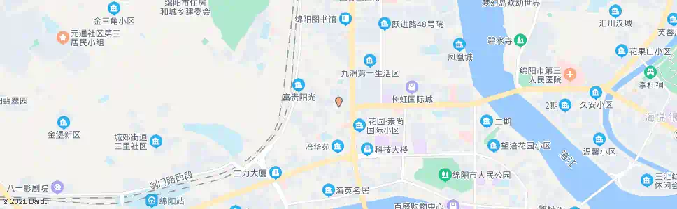 绵阳川西北灯具市场(剑南路西段)_公交站地图_绵阳公交_妙搜公交查询2025
