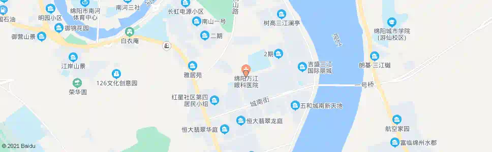 绵阳绵阳万江眼科医院_公交站地图_绵阳公交_妙搜公交查询2025