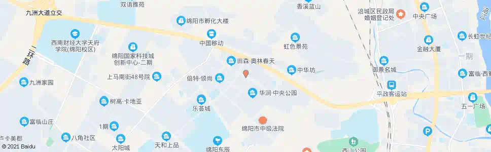 绵阳玉泉中街_公交站地图_绵阳公交_妙搜公交查询2025