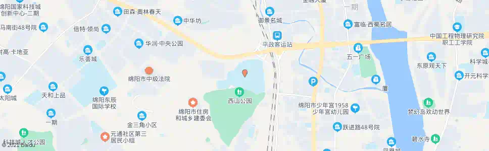 绵阳西南科技大学西山校区后门_公交站地图_绵阳公交_妙搜公交查询2025