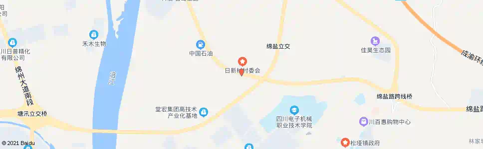 绵阳日新村_公交站地图_绵阳公交_妙搜公交查询2025