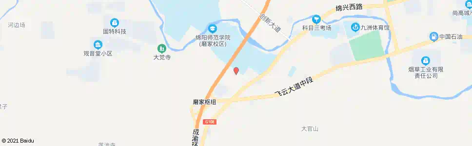 绵阳磨家沟_公交站地图_绵阳公交_妙搜公交查询2025