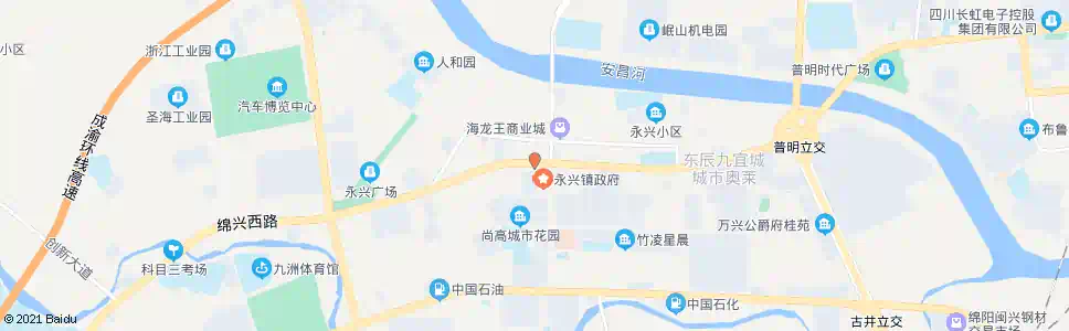绵阳永兴上场口_公交站地图_绵阳公交_妙搜公交查询2025