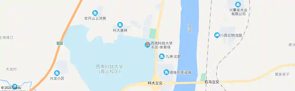 绵阳西科大体育场_公交站地图_绵阳公交_妙搜公交查询2025