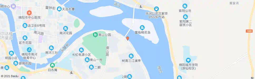绵阳桃花岛_公交站地图_绵阳公交_妙搜公交查询2025