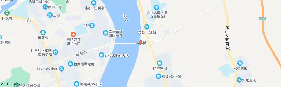 绵阳一号桥_公交站地图_绵阳公交_妙搜公交查询2025