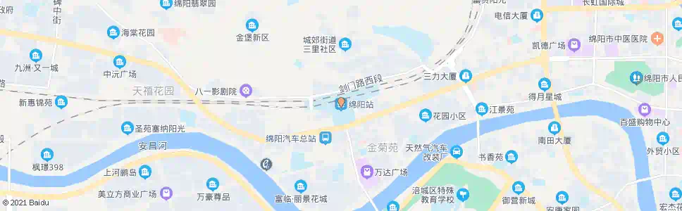 绵阳花亥_公交站地图_绵阳公交_妙搜公交查询2025