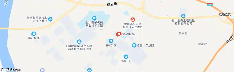 绵阳松垭镇政府_公交站地图_绵阳公交_妙搜公交查询2025