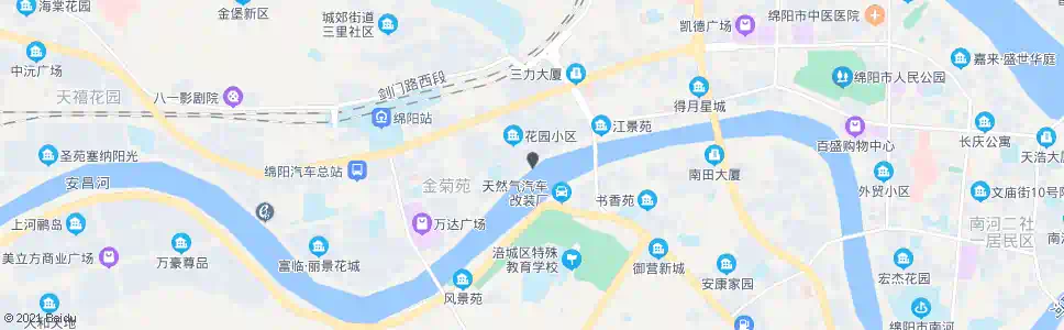 绵阳滨河路西段_公交站地图_绵阳公交_妙搜公交查询2025