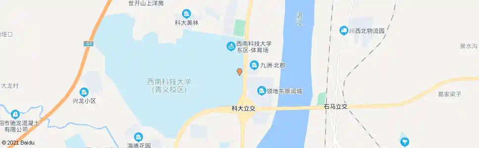 绵阳西南科技大学东门_公交站地图_绵阳公交_妙搜公交查询2025