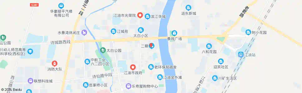 绵阳涪江丽苑_公交站地图_绵阳公交_妙搜公交查询2025